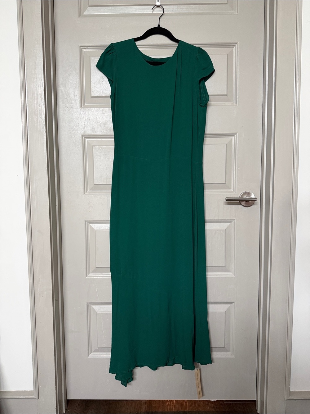 Reformation Emerald Green Short Sleeve Maxi Dress